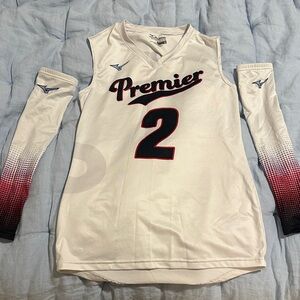 Mizuno White and Red Women's Jersey